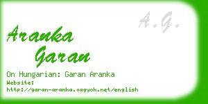 aranka garan business card